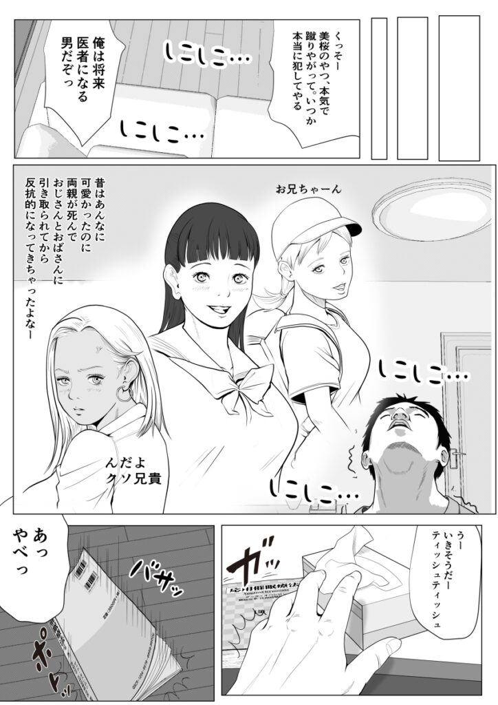 【エロ漫画】暴力的でクソ生意気な黒ギャルJK妹に催眠術を試してみたら本当にかかったので、おっぱい揉んだり手マンして生ハメ中出ししたったｗｗｗ