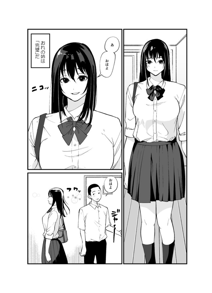 【エロ漫画】美人で文武両道の完璧なJK姉が家でディルドオナニーしてるところを弟くんに見られてしまうんだけど、それがきっかけで一線を越えてイチャイチャ近親相姦エッチしちゃう♡