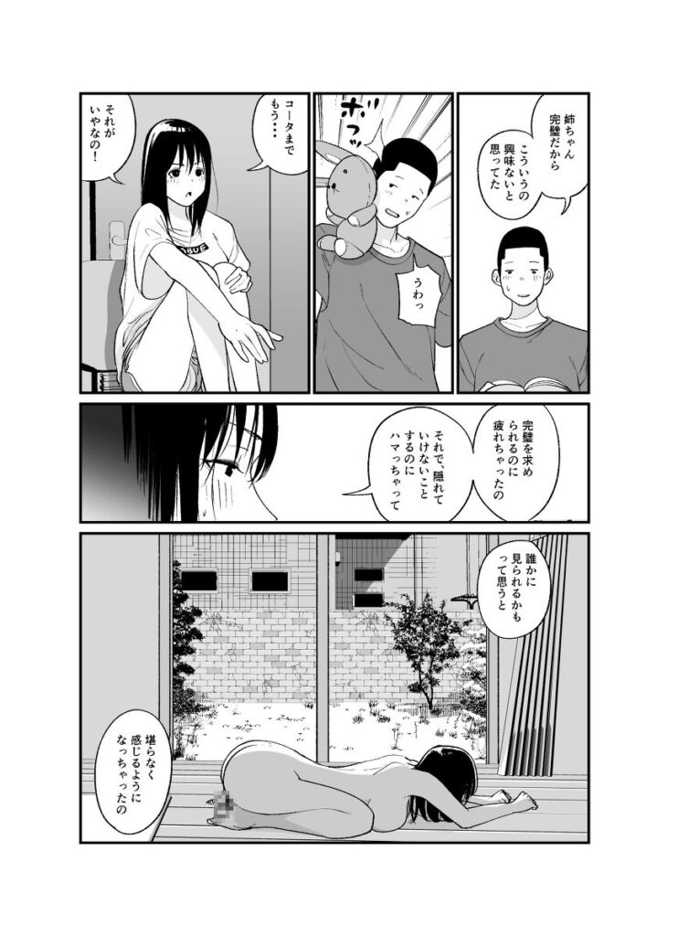 【エロ漫画】美人で文武両道の完璧なJK姉が家でディルドオナニーしてるところを弟くんに見られてしまうんだけど、それがきっかけで一線を越えてイチャイチャ近親相姦エッチしちゃう♡