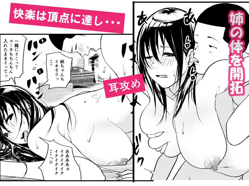 【エロ漫画】美人で文武両道の完璧なJK姉が家でディルドオナニーしてるところを弟くんに見られてしまうんだけど、それがきっかけで一線を越えてイチャイチャ近親相姦エッチしちゃう♡